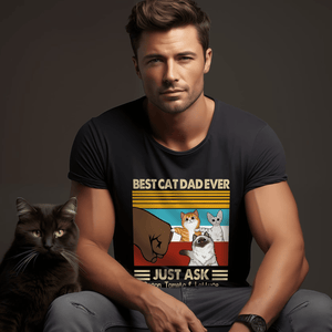 Best Cat Mom Ever Fist bump - Custom T Shirt - Personalized Gifts for Cat Lover & Owner, Cat Dad, Mom, Friend, Her | Birthday