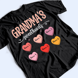 Grandma's Sweethearts - Personalized Custom T Shirt - Christmas, Loving, Funny Gift for Grandma/Nana/Mimi, Mom, Wife, Grandparent - Suzitee Store