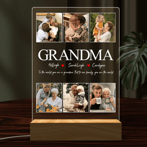 Best Grandma Ever - Custom Photo LED Night Light - Personalized Mother's Day Gift for Grandma, Nana, Mimi, Granny, Mom, Mother | Birthday, Anniversary