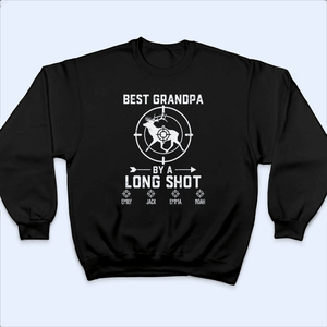 Best Grandpa By A Long Shot Hunting Gift - Personalized Custom T Shirt - Father's Day Gift for Dad, Papa, Grandpa, Daddy, Dada - Suzitee Store