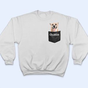 Put Your Pet In Pocket - Personalized Custom T Shirt - Birthday Gift For Dog Lover, Dog Dad, Dog Mom - Suzitee Store