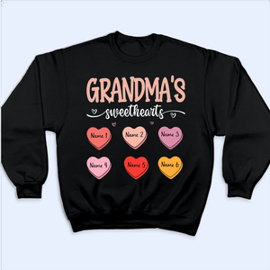 Grandma's Sweethearts - Personalized Custom T Shirt - Christmas, Loving, Funny Gift for Grandma/Nana/Mimi, Mom, Wife, Grandparent - Suzitee Store