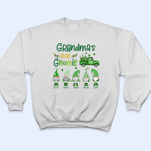 Grandma's Little Gnomies St. Patrick’s Day - Personalized Custom T Shirt - St. Patrick's Day, Birthday, Loving, Funny Gift for Grandma/Nana/Mimi, Mom, Wife, Grandparent - Suzitee Store