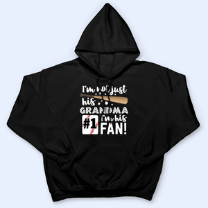 I'm Not Just His Grandma I'm His Fan - Personalized Custom T Shirt - Birthday, Loving, Funny Gift for Grandma/Nana/Mimi, Mom, Wife, Grandparent - Suzitee Store