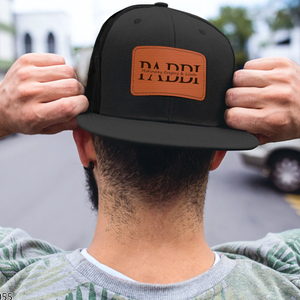 Custom Kids Name Dad Hat for PABBI - Personalized Leather Patch Hat, Dad and Kids Trucker Hat - Father's Day & Summer Gift for Dad, Papa, Grandpa