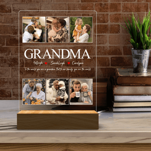 Best Grandma Ever - Custom Photo LED Night Light - Personalized Mother's Day Gift for Grandma, Nana, Mimi, Granny, Mom, Mother | Birthday, Anniversary