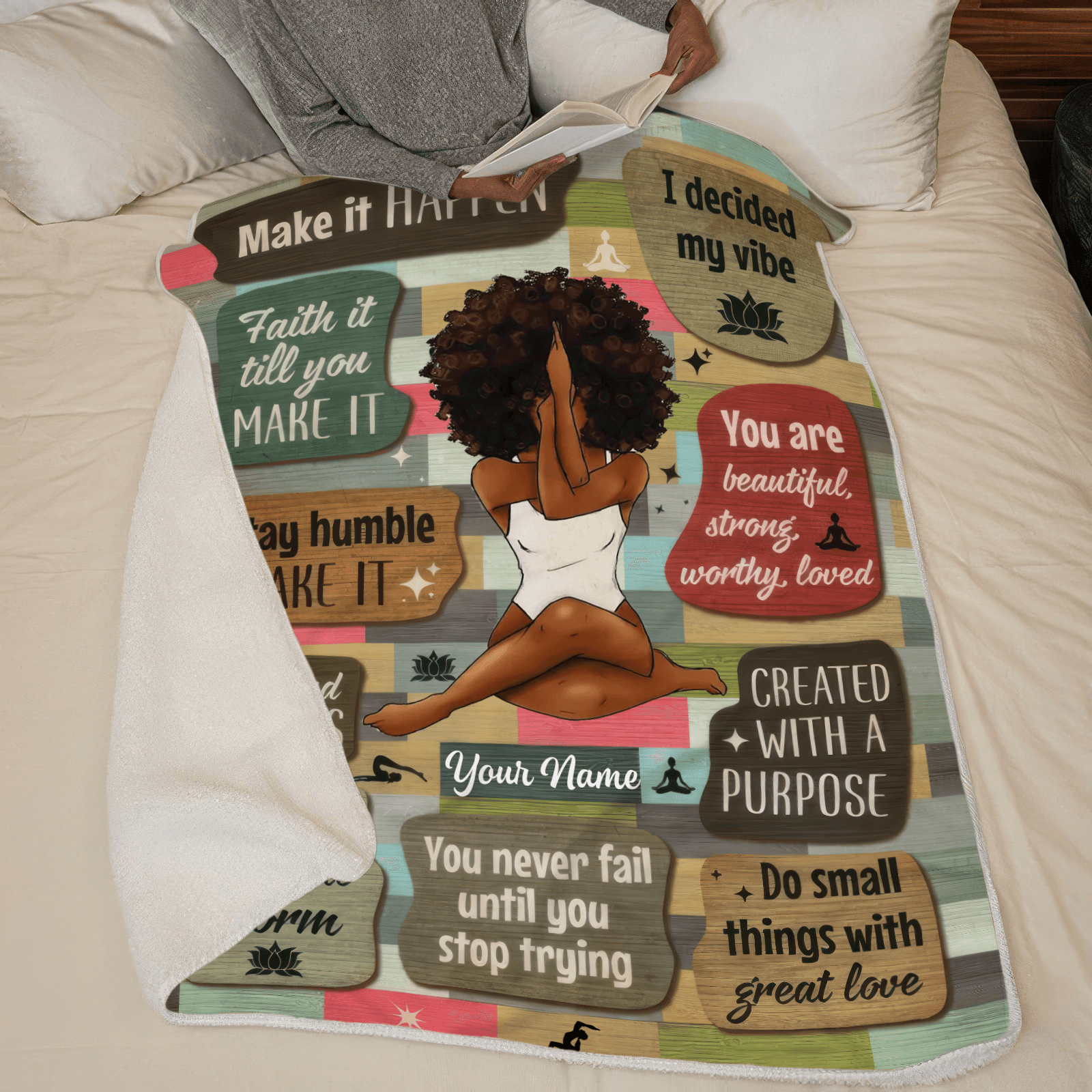 I Am Black Woman - Gift for Black Woman, Sister, Mother, Friends, or Mentor, African American, Black History Month, Juneteenth | Blanket - Suzitee Store