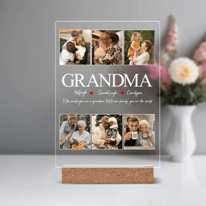 Best Grandma Ever - Custom Photo LED Night Light - Personalized Mother's Day Gift for Grandma, Nana, Mimi, Granny, Mom, Mother | Birthday, Anniversary