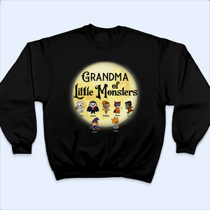 Grandma of Little Monsters - Personalized Custom T Shirt - Halloween Gift for Grandma/Nana/Mimi, Mom, Wife, Grandparent