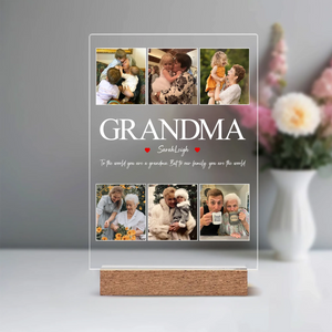 Best Grandma Ever - Custom Photo LED Night Light - Personalized Mother's Day Gift for Grandma, Nana, Mimi, Granny, Mom, Mother | Birthday, Anniversary 2