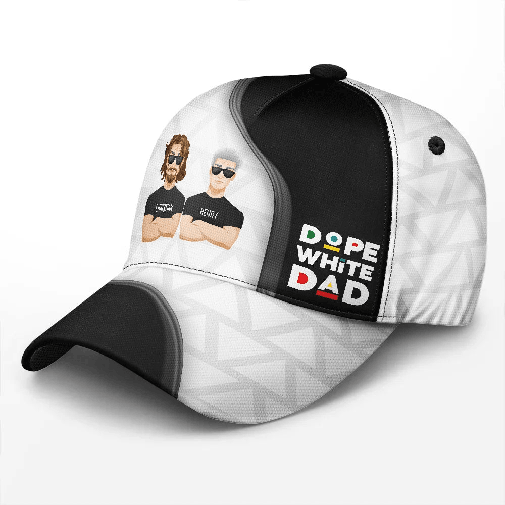 Dope Black Dad - Custom Classic Cap - Personalized Gift for Black History Month, Father's Day, Juneteenth | African American