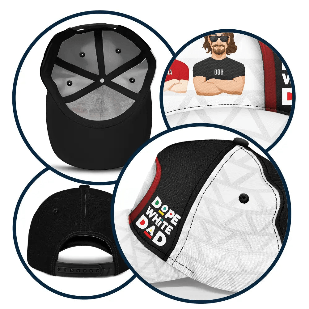 Dope Black Dad - Custom Classic Cap - Personalized Gift for Black History Month, Father's Day, Juneteenth | African American