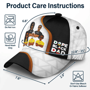 Dope Black Dad - Custom Classic Cap - Personalized Gift for Black History Month, Father's Day, Juneteenth | African American