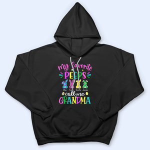 My Favorite Bunnies Call Me Grandma - Personalized Custom T Shirt - Easter Day, Birthday, Loving, Funny Gift for Grandma/Nana/Mimi, Mom, Wife, Grandparent, Easter Eggs - Suzitee Store