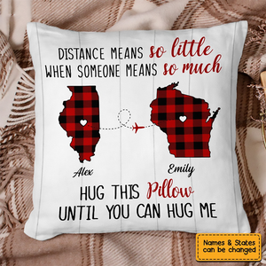 Hug This Gift for Someone Special - Personalized Long Distance Pillow - Gift For Family Members, Couple, Besties