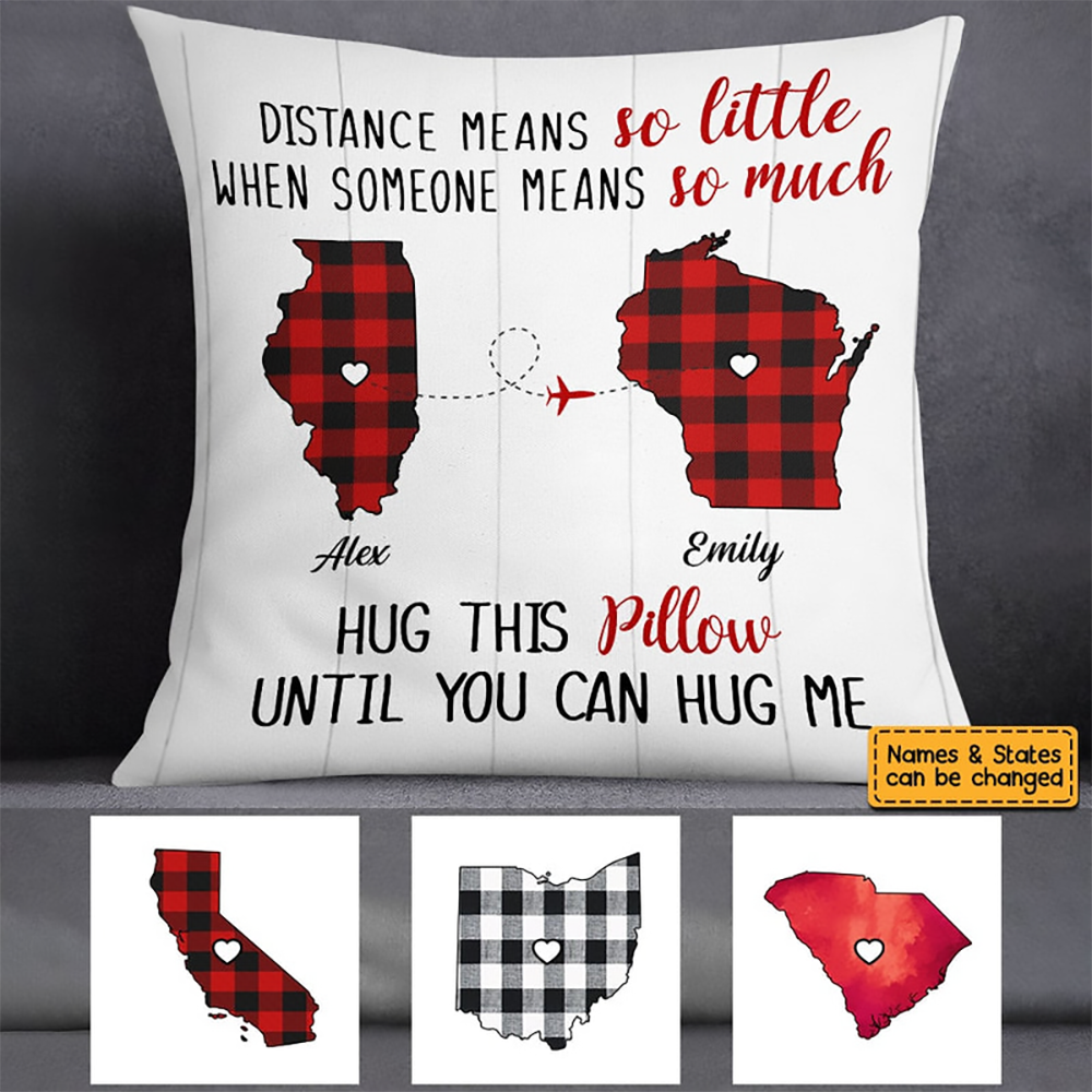 Hug This Gift for Someone Special - Personalized Long Distance Pillow - Gift For Family Members, Couple, Besties