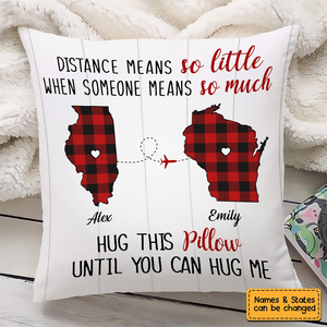 Hug This Gift for Someone Special - Personalized Long Distance Pillow - Gift For Family Members, Couple, Besties