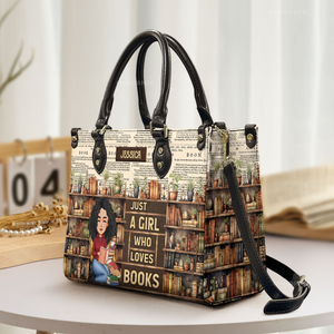 Vintage Just A Girl Who Loves Books - Custom Handbag - Personalized Gift For Women, Reading Lovers, Book Lovers