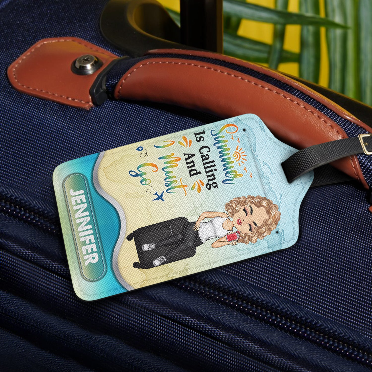 Just A Girl Boy Who Loves Traveling - Personalized Luggage Tag - Gift For Him, Her, Traveling Lovers