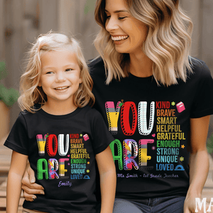 YOU ARE LOVED - Kids Back to School, First Day Of School Kid - Personalized Custom Youth Shirt - Back To School, First Day Of School Gift For Student, Kids, Son, Daughter