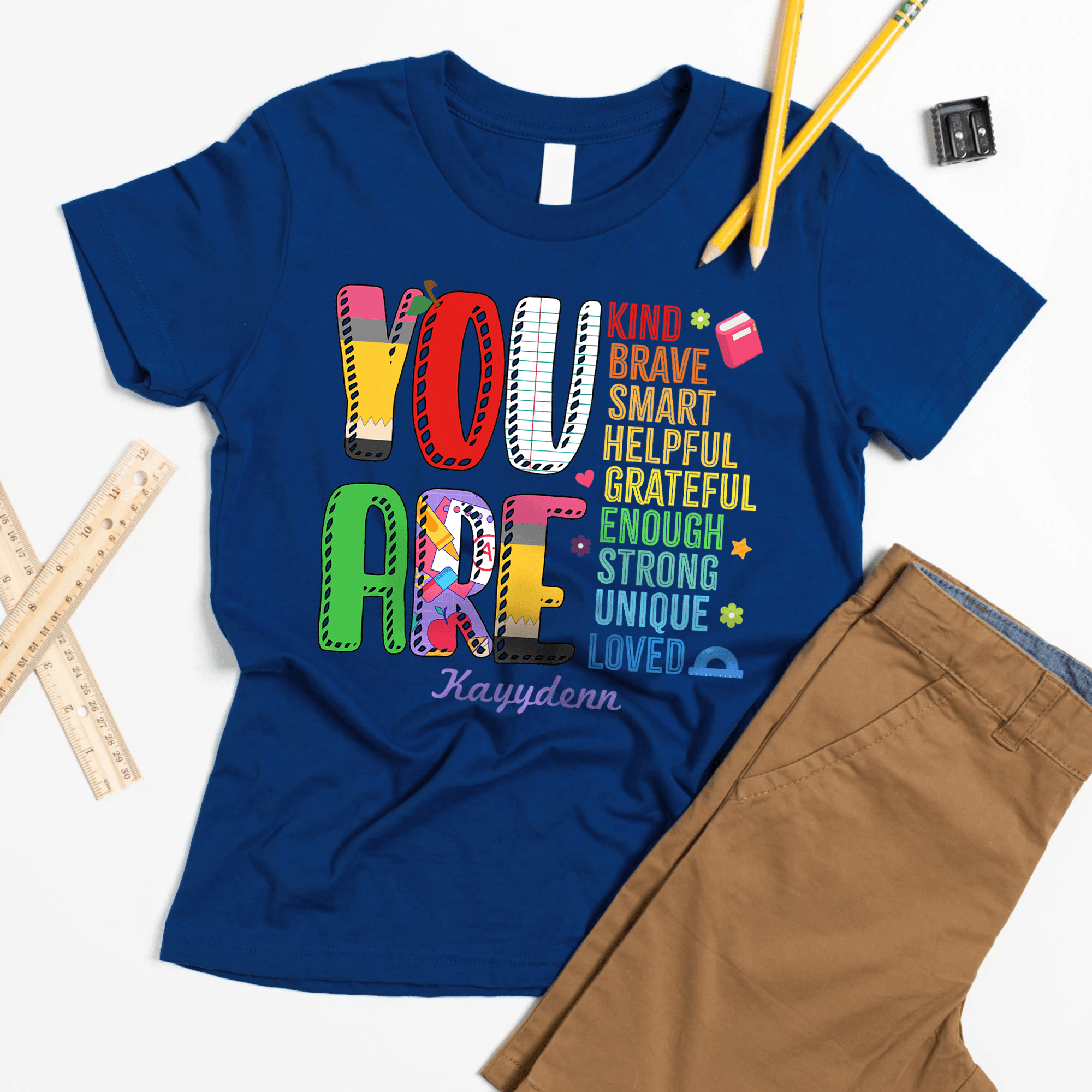 YOU ARE LOVED - Kids Back to School, First Day Of School Kid - Personalized Custom Youth Shirt - Back To School, First Day Of School Gift For Student, Kids, Son, Daughter