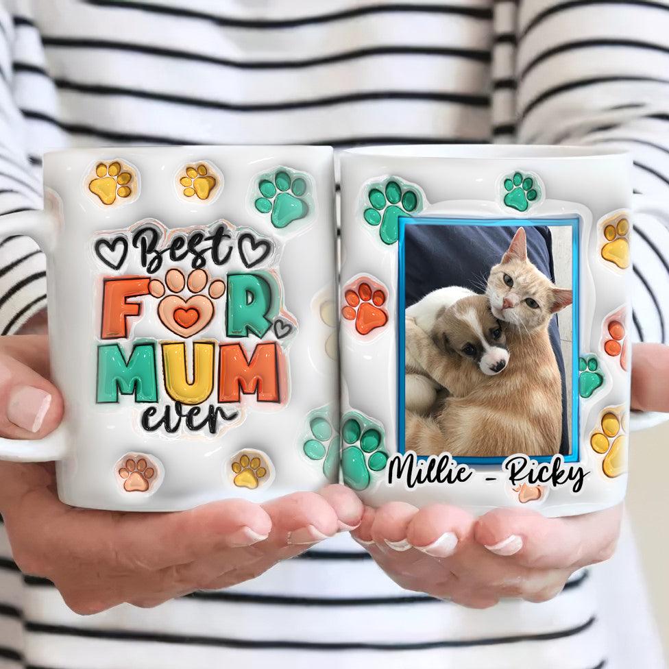 Custom Photo Pet Mug Best Fur Dog Cat Mom Ever Personalized 3D I Suzitee Store