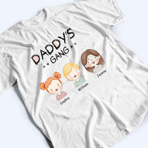 Daddy Gang With Grandkids - Personalized Custom T Shirt - Gift For Dad/Father/Husband