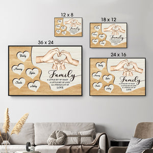 Family Hands A Whole Lot Of Love - Personalized Poster/Canvas - Gift For Family Members, Mom and Dad