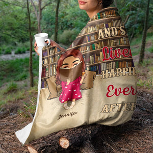 Just A Girl Who Loves Books - Personalized Custom Blanket - Gift For Book Lovers, Readers