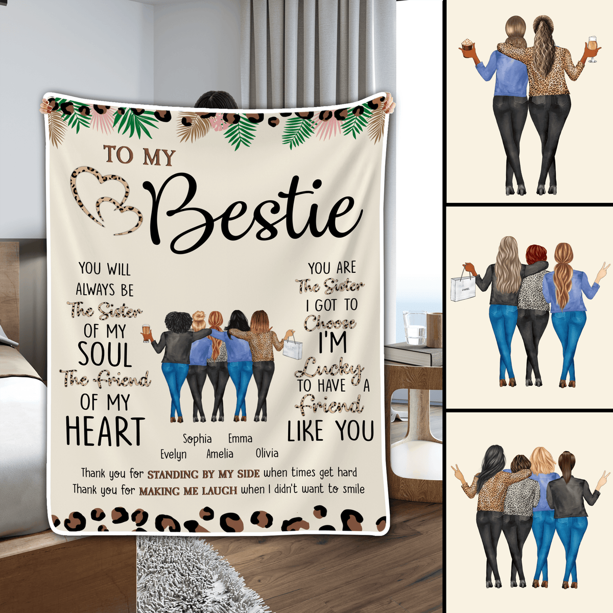 Personalized Sister Blanket, Gift to Sister, Blanket for Sister, To My Sister Gift, Custom Quote buy Blanket, Best Friend Gift, To My Bestie