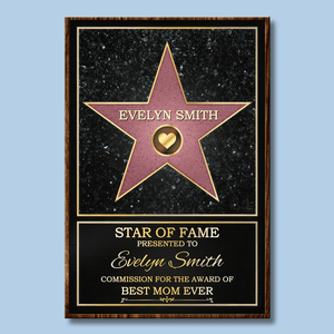Star Of Fame, Best Mom, Best Dad Ever - Personalized Vertical Poster - Gift For Mom and Dad, Mother's Day, Father's Day - Suzitee Store