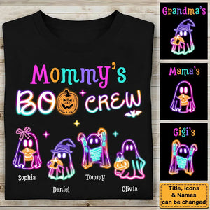 Mommy's Boo Crew - Personalized Custom T Shirt - Halloween Gift for Grandma/Nana/Mimi, Mom, Wife, Grandparent