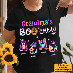 Mommy's Boo Crew - Personalized Custom T Shirt - Halloween Gift for Grandma/Nana/Mimi, Mom, Wife, Grandparent