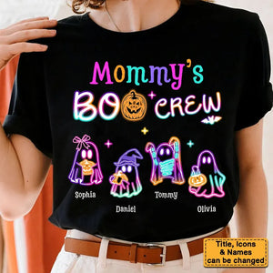 Mommy's Boo Crew - Personalized Custom T Shirt - Halloween Gift for Grandma/Nana/Mimi, Mom, Wife, Grandparent