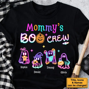 Mommy's Boo Crew - Personalized Custom T Shirt - Halloween Gift for Grandma/Nana/Mimi, Mom, Wife, Grandparent