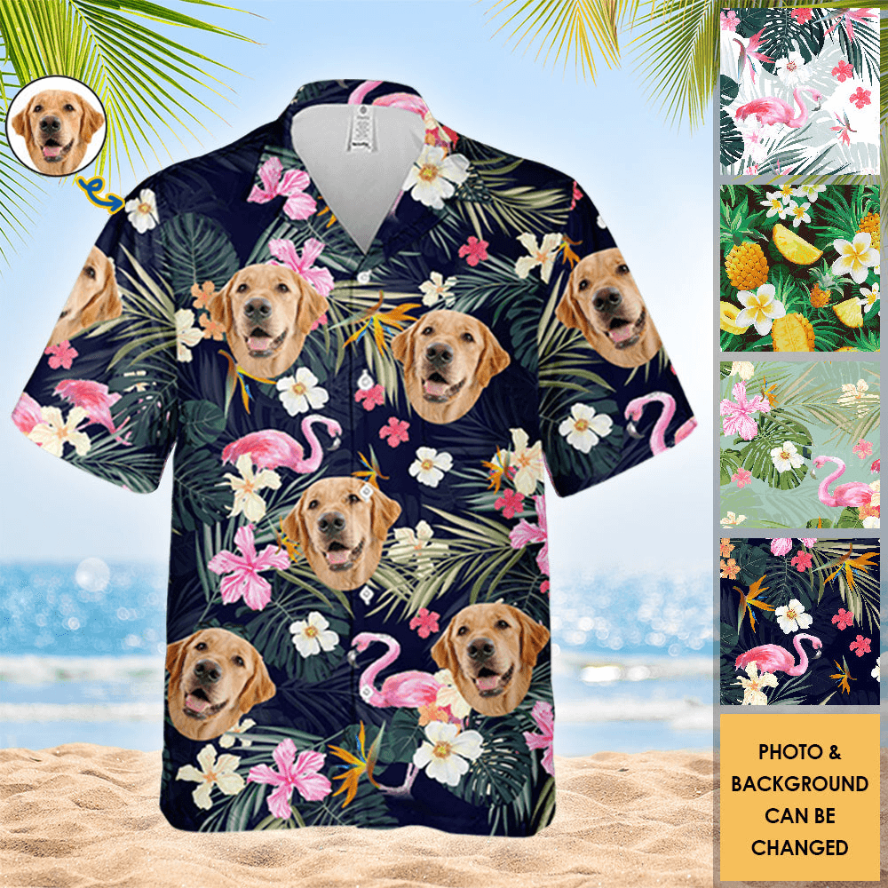 Upload Photo Dog - Custom Aloha Hawaiian Shirt - Personalized Gifts for Summer Vacation Trips & Beachwear