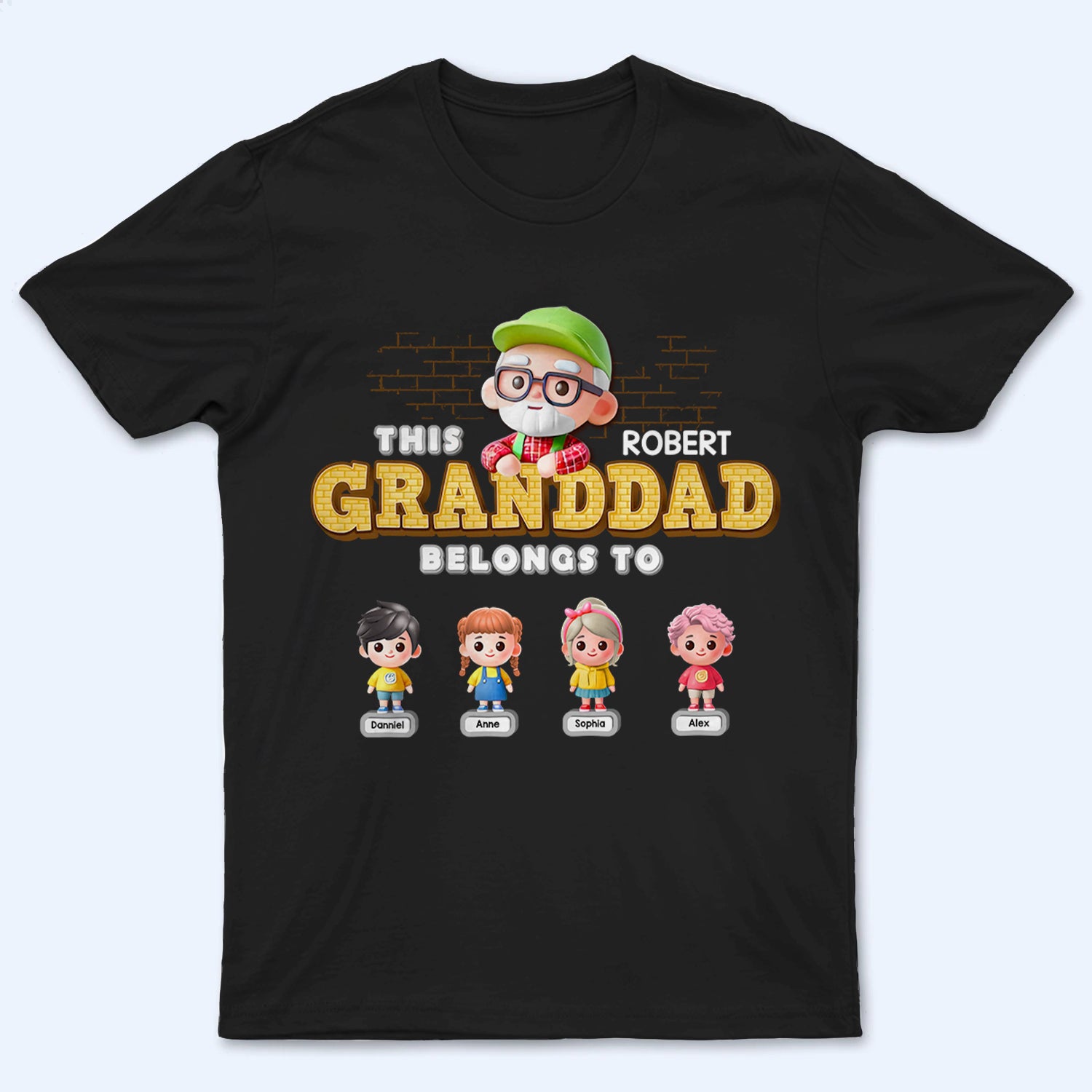 This Grandpa Belongs To - Personalized Custom T Shirt - Gift for Grandma/Grandparent