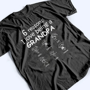 Reasons I Love Being A Papa - Personalized Custom T Shirt - Gift for Grandpa, Papa, Dad, Mom, Grandma, Grandparent