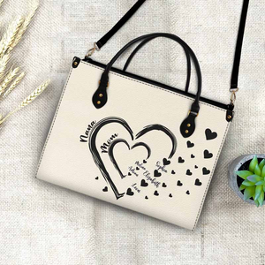 Mom's Grandma's Sweethearts – Personalized Leather Gift for Mom, Wife, or Grandma | Birthday, Mother's Day or Any Occasion