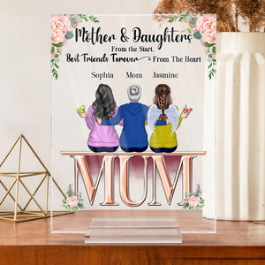 Mother And Daughter Best Friends Forever From The Heart - Personalized Custom Acrylic Plaque - Gift For Mom, Mother