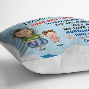 Grandma Mother Hugged This Soft Pillow - Personalized Custom Pillow - Gift For Granddaughter, Grandson, Kids