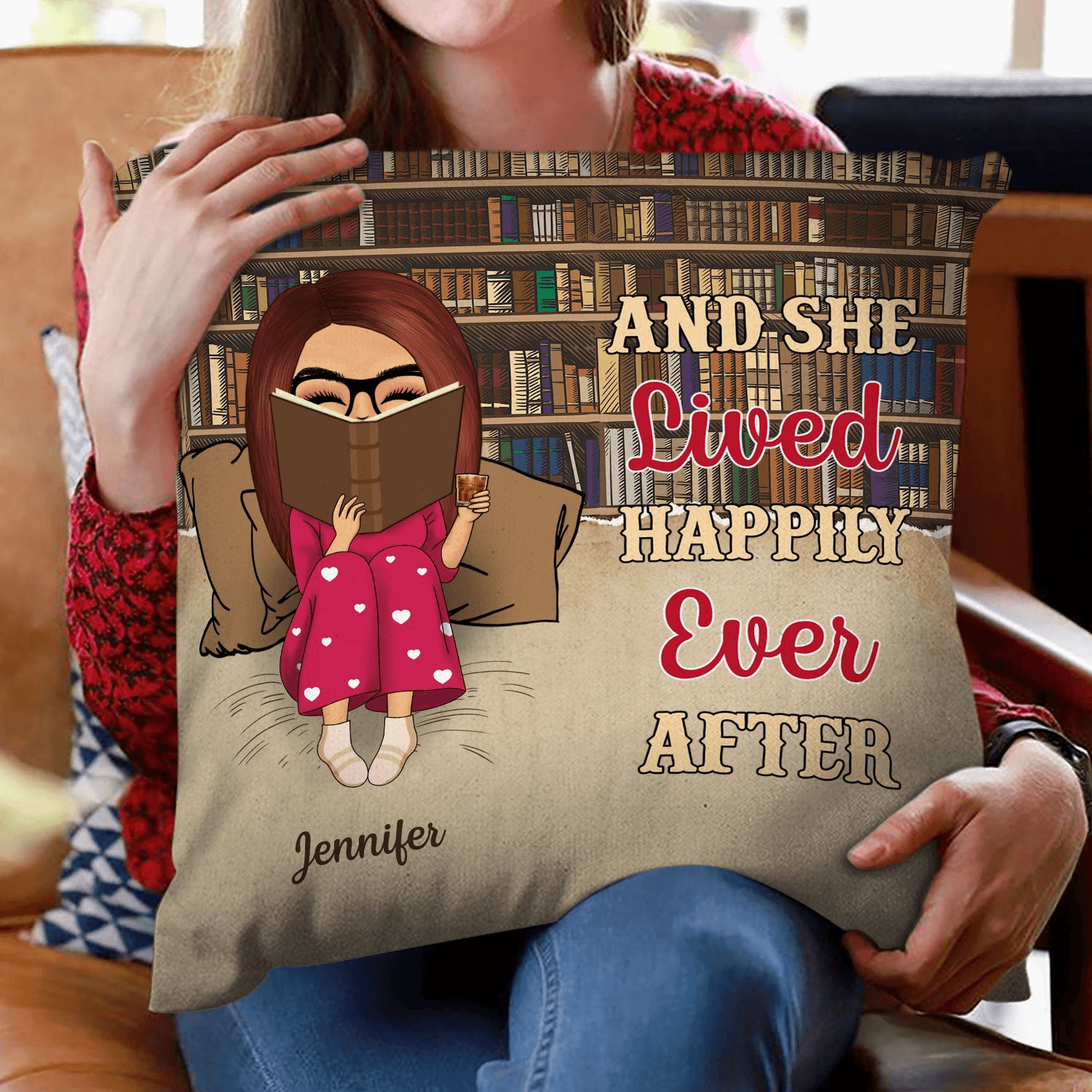 Just A Girl Who Loves Books - Personalized Custom Pillow - Gift For Book Lovers, Readers