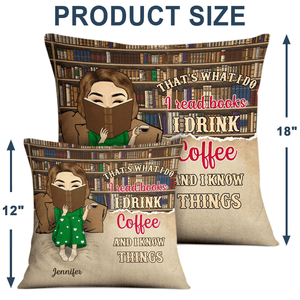 Just A Girl Who Loves Books - Personalized Custom Pillow - Gift For Book Lovers, Readers