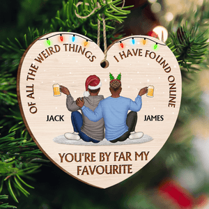 You Are My Favorite - Christmas Gift For Couples, Husband, Wife - Personalized Custom Shaped Wooden Ornament