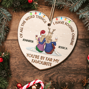 You Are My Favorite - Christmas Gift For Couples, Husband, Wife - Personalized Custom Shaped Wooden Ornament