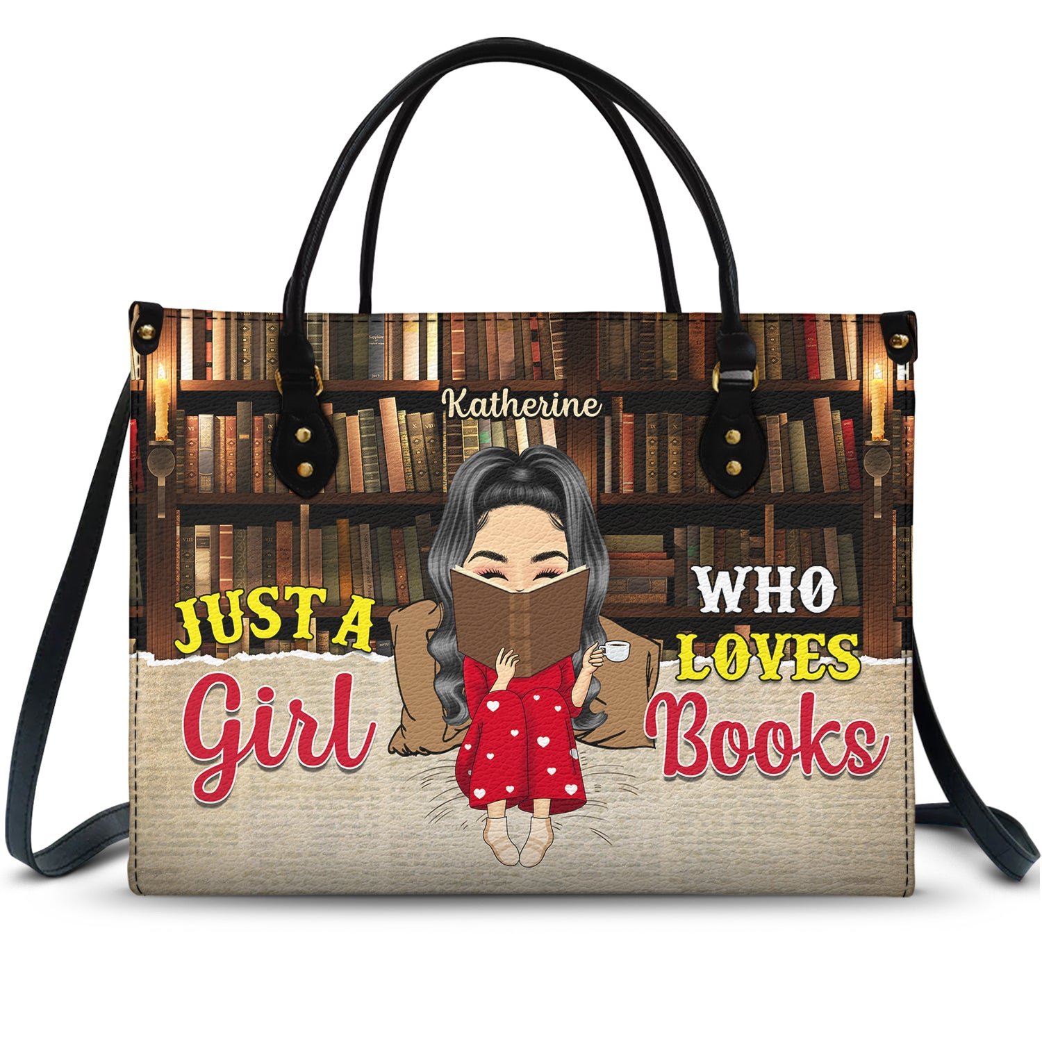 Just A Girl Who Loves Books - Custom Handbag - Personalized Gift For Women, Reading Lovers, Book Lovers