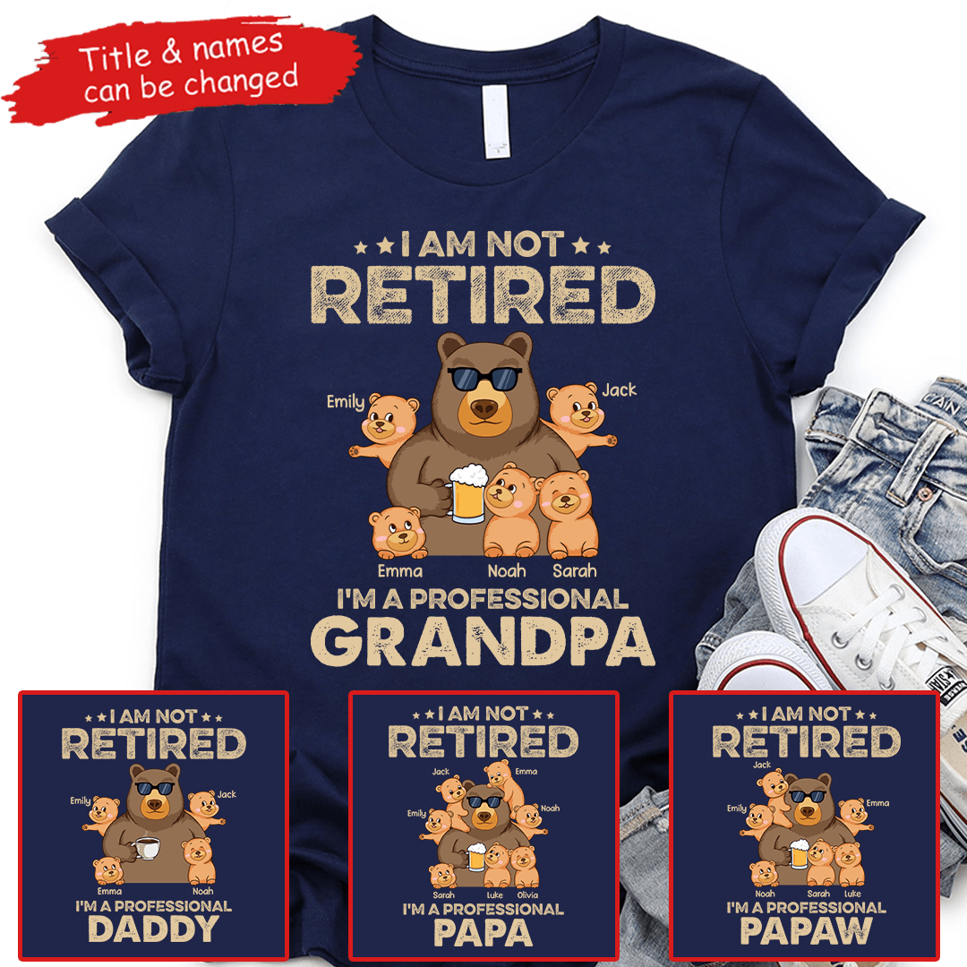 I'm A Professional Grandpa - Personalized Custom T Shirt - Father's Day Gift for Dad, Papa, Grandpa, Daddy, Dada - Suzitee Store