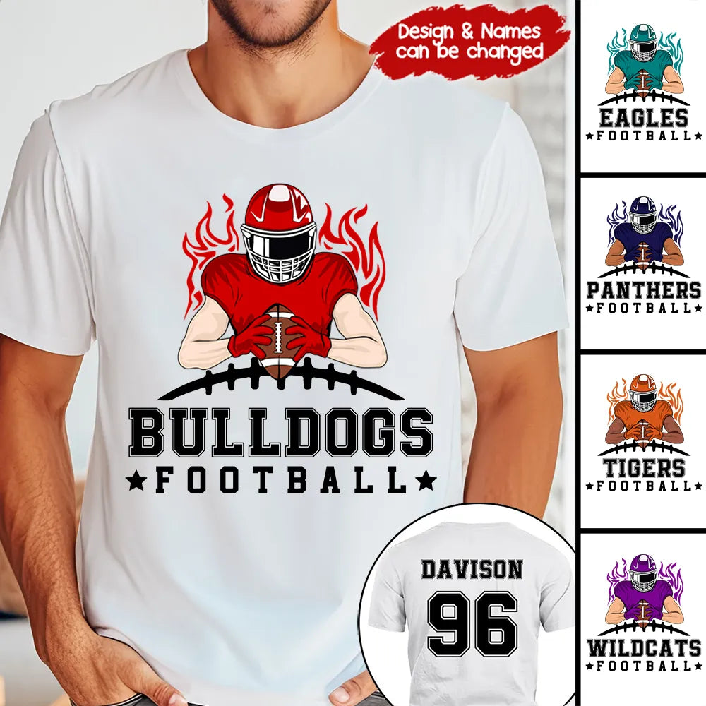 American Football Team - Personalized Custom T Shirt - Gift For Football Player Football Lovers