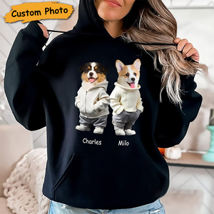 Custom Photo Cute Dog - Personalized Custom T Shirt - Gift For Dog Lovers, Pet Lovers, Dog Mom, Dog Dad