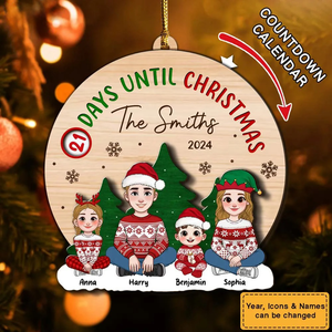 Countdown Until Christmas - Personalized Christmas Family Countdown Ornament